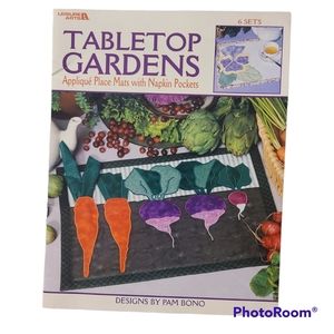 Tabletop Gardens Applique Place Mats with Napkin Pockets Patterns